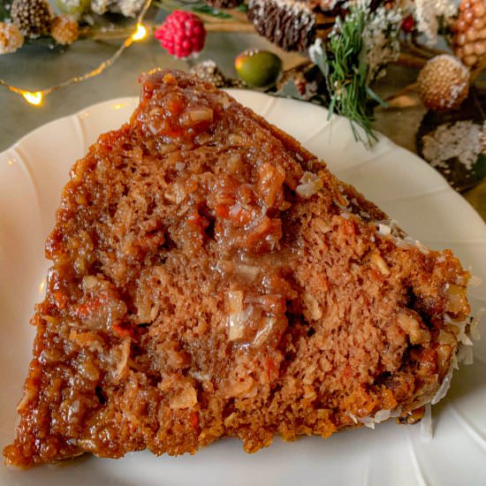 Rum Soaked Coconut Pecan Cake - Recipe photo by NotEntirelyAverage