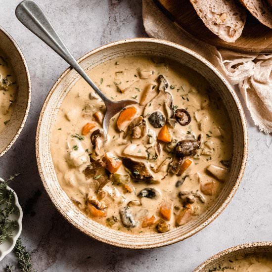 Mushroom Soup Without Cream - Recipe photo by wholefoodsoulfood_kitchen