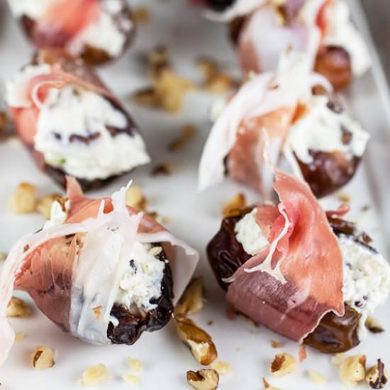 Whipped Feta Stuffed Dates - Recipe photo by therusticfoodie