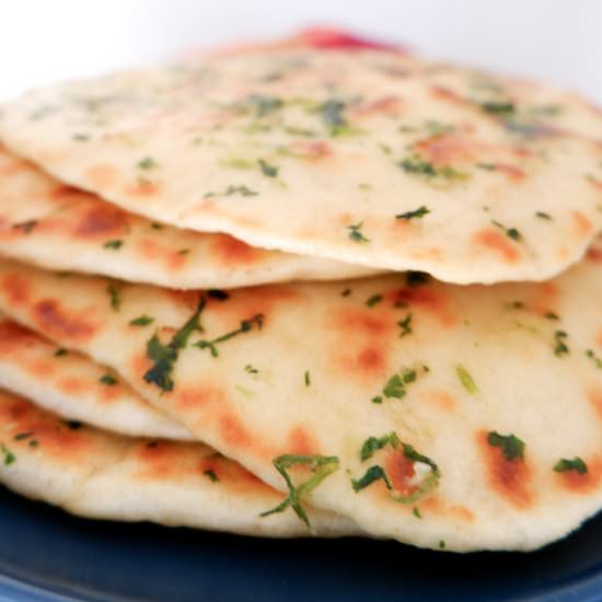 NAAN WITH GARLIC CILANTRO BUTTER - Recipe photo by simplysophisticatedcooking