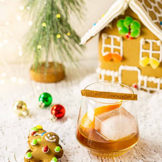 Gingerbread Old Fashioned - Recipe photo by Burrata and Bubbles