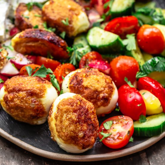 Egyptian Fried Boiled Eggs - Recipe photo by The Mediterranean Dish