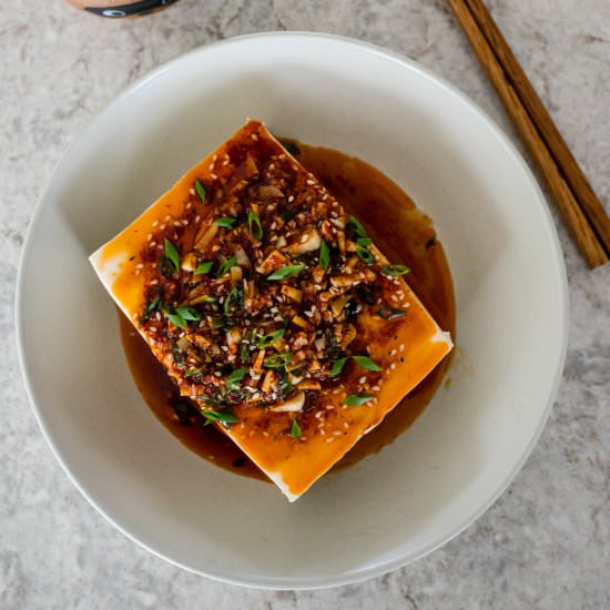 5 Minute Spicy Cold Tofu - Recipe photo by forevernomday