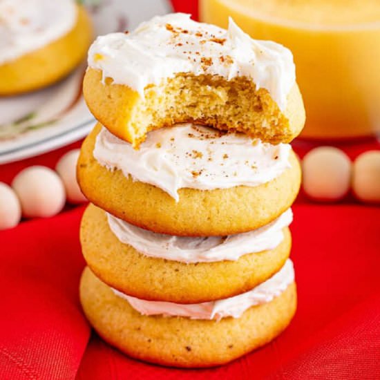 Frosted Eggnog Sugar Cookies - Recipe photo by OnMyKidsPlate
