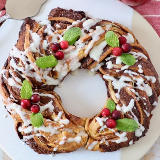 Cinnamon Roll Wreath - Recipe photo by Whitney Bond