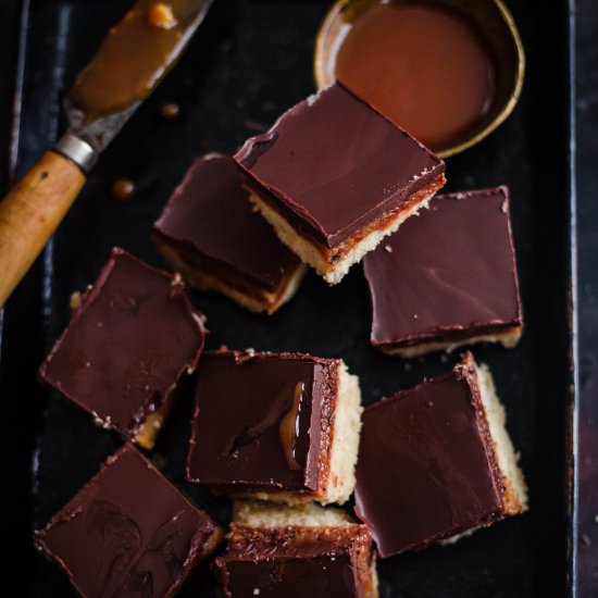 Millionaire Shortbread - Recipe photo by tiffinandteaofficial