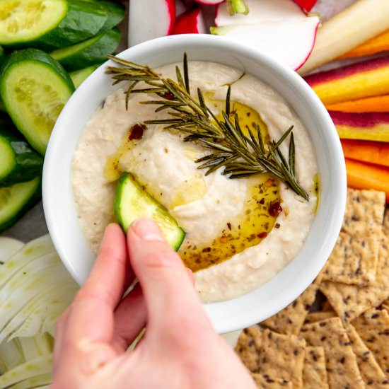 Tuscan White Bean Dip (Vegan) - Recipe photo by FromScratchFast