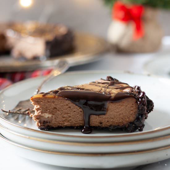 Salted caramel mocha cheesecake - Recipe photo by katethebaker