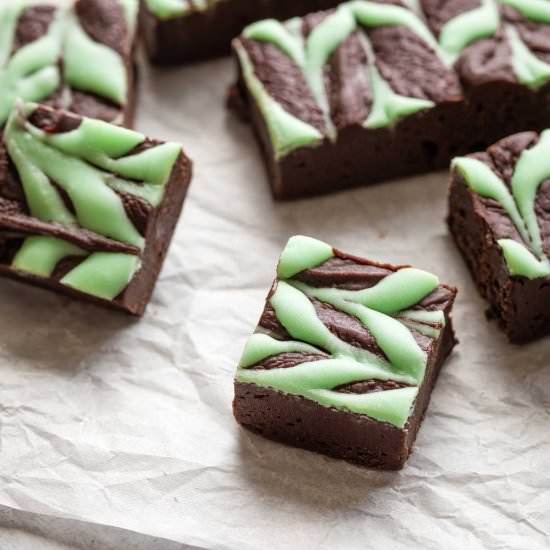 Mint Chocolate Fudge - Recipe photo by Two Healthy Kitchens