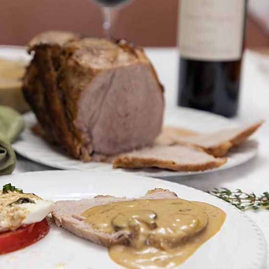 Pork Loin with Mushroom Sauce - Recipe photo by iwilkerson