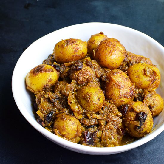 Masala Alu with Dried Cranberries - Recipe photo by My Annoying Opinions