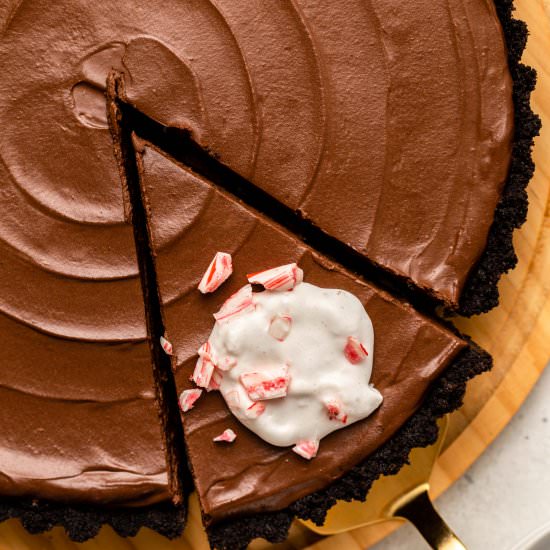 No Bake Chocolate Peppermint Pie - Recipe photo by from my bowl