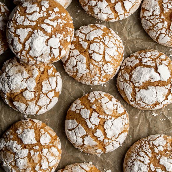 Apple cider crinkle cookies - Recipe photo by cherryonmysundae