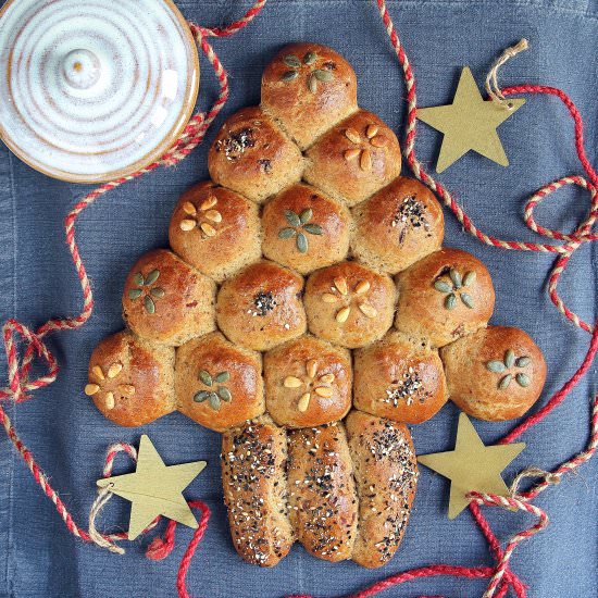 Christmas Tree Bread – Gluten Free - Recipe photo by glutenfreealchemist