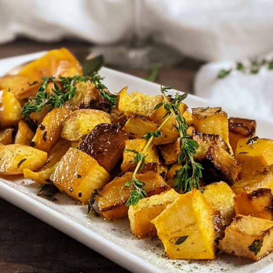 Honey Roasted Rutabaga - Recipe photo by peelwithzeal