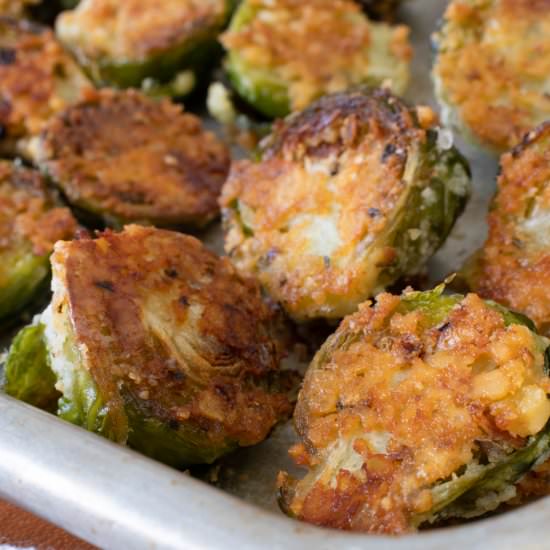 Parmesan Roasted Brussels Sprouts - Recipe photo by For the Love of Cooking