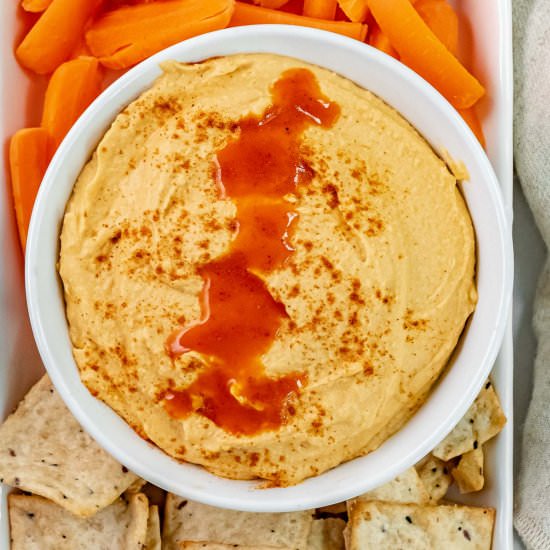 Buffalo Hummus - Recipe photo by ToSimplyInspire