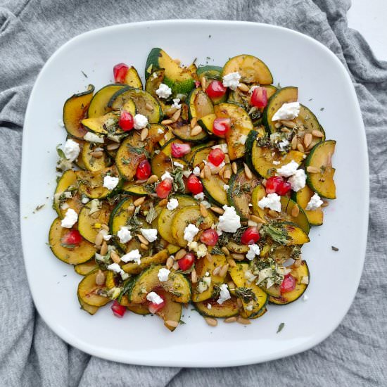 Roasted Zucchini Salad with Feta - Recipe photo by Cooking and Cooking