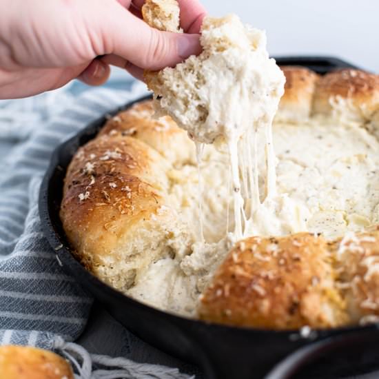 White Pizza Dip Pull Apart Rolls - Recipe photo by megseverydayindulgence