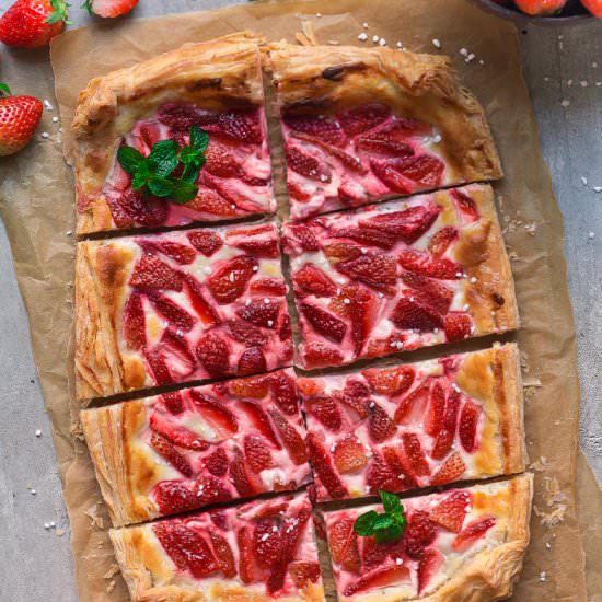 Strawberry Puff Pastry Tart - Recipe photo by Tashasartisanfoods