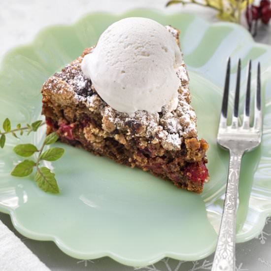 Cranberry Gingerbread Buckle - Recipe photo by BitterSweet
