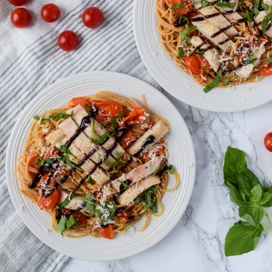 Bruschetta Chicken Pasta - Recipe photo by freshapron