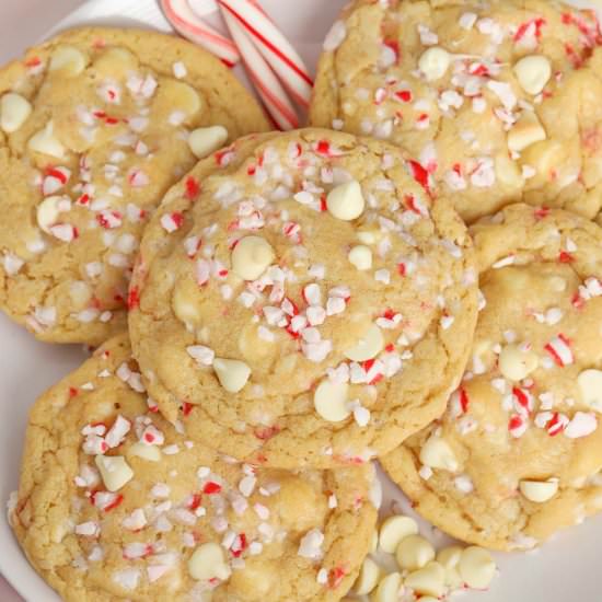White Chocolate Peppermint Cookies - Recipe photo by Celebrating Sweets