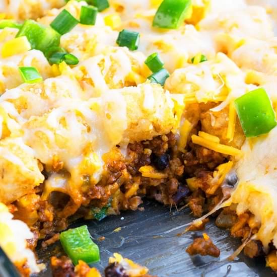 Mexican Tater Tot Casserole - Recipe photo by 1PotRecipes