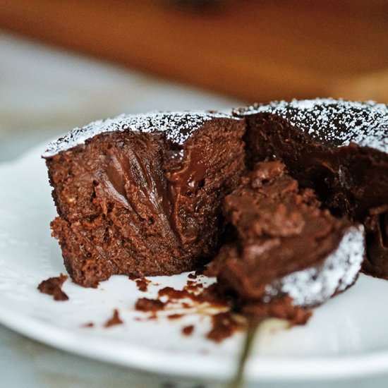 Crazy Fudgy Dark Chocolate Mini Cak - Recipe photo by BearNakedFood