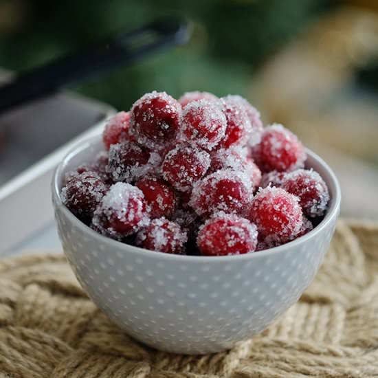 Sugar Candied Cranberries - Recipe photo by BearNakedFood