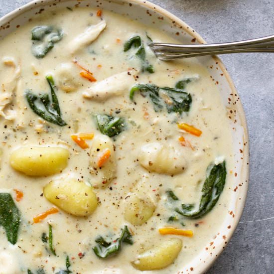 Slow Cooker Chicken Gnocchi Soup - Recipe photo by cookingjar