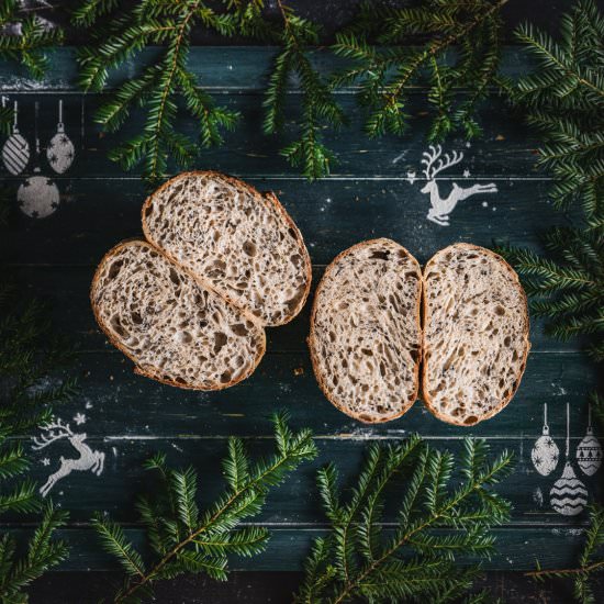 Black Sesame Sourdough Bread - Recipe photo by denisav