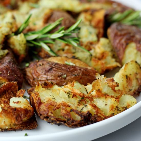Air Fryer Smashed Potatoes - Recipe photo by AGratefulMeal