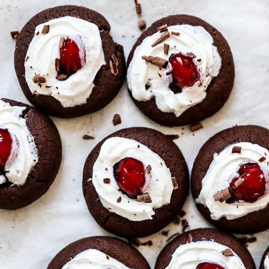 Black Forest Thumbprint Cookies - Recipe photo by FloatingKitchen