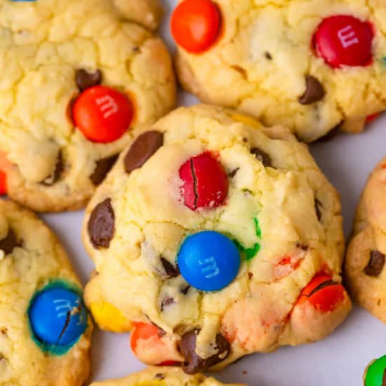 M&M Cake Mix Cookies - Recipe photo by AllThingsMamma