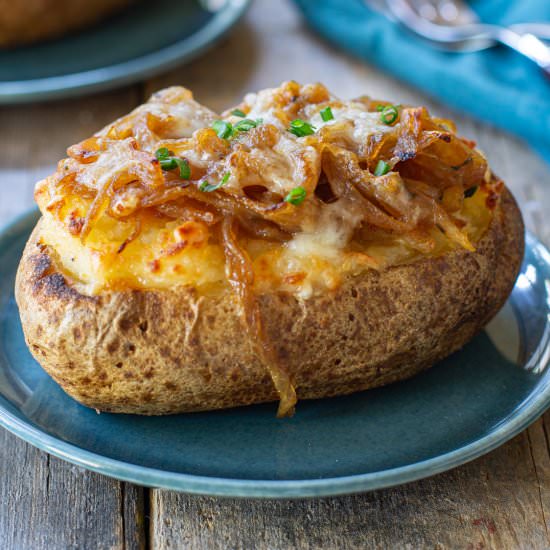 French Onion Twice-Baked Potatoes - Recipe photo by tenpoundcakecompany