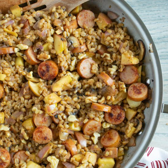 Apple Chicken Sausage Skillet - Recipe photo by sticksscratchkitchen