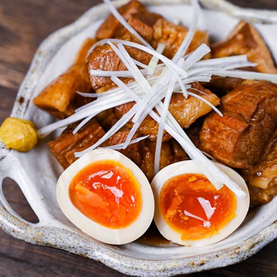 Buta no Kakuni Braised Pork Belly - Recipe photo by Sudachi Recipes