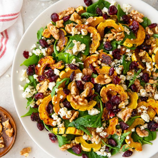 Roasted Delicata Squash Salad - Recipe photo by Valeries Kitchen
