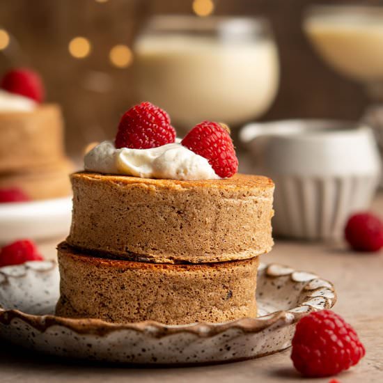 Chocolate eggnog souffle pancakes - Recipe photo by cherryonmysundae