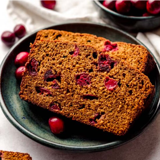 cranberry gingerbread - Recipe photo by freshaprilflours
