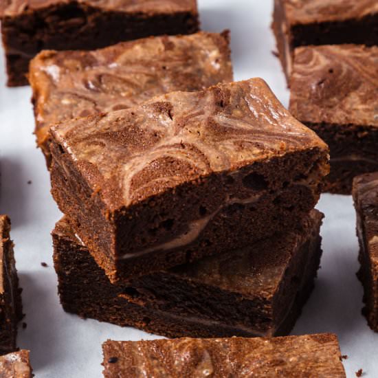 Rich Nutella Cheesecake Brownies - Recipe photo by cooking.with.carbs