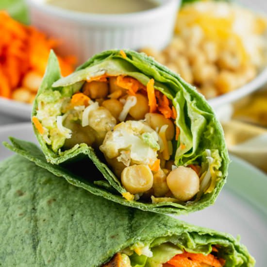 Honey Mustard Cauliflower Wrap - Recipe photo by sticksscratchkitchen