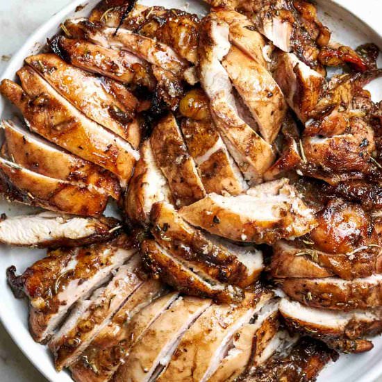 Balsamic Herb Chicken Thighs - Recipe photo by proportionalplate