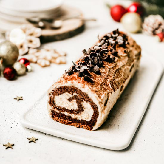 Buche de Noël Yule log - Recipe photo by Sweetly Cakes