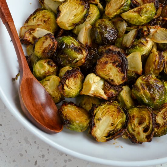 Air Fryer Brussels Sprouts - Recipe photo by Small Town Woman