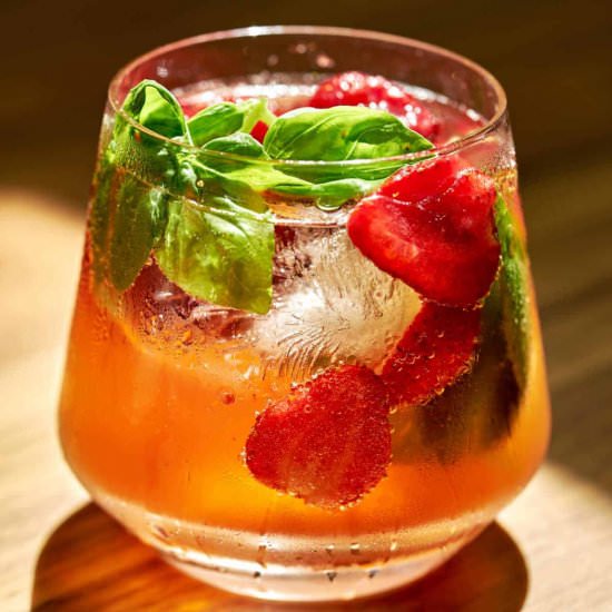Strawberry Basil Shrub - Recipe photo by proportionalplate