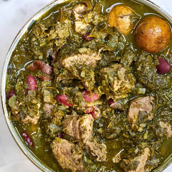 Ghormeh Sabzi - Recipe photo by proportionalplate