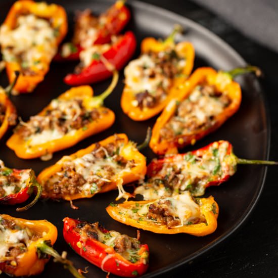 Stuffed Roasted Peppers - Recipe photo by Barbara Curry