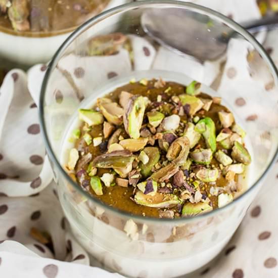 Pistachio Panna Cotta - Recipe photo by therusticfoodie